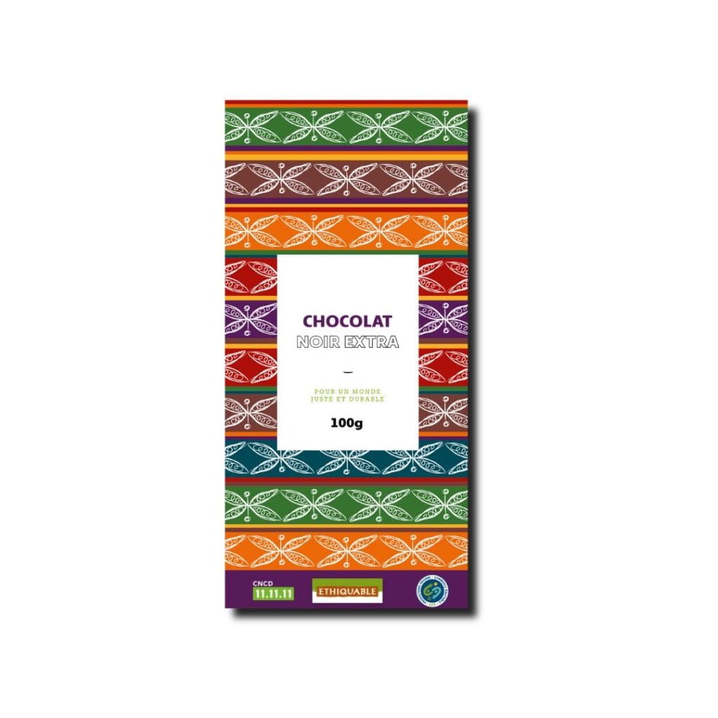 Tablette de chocolat noir