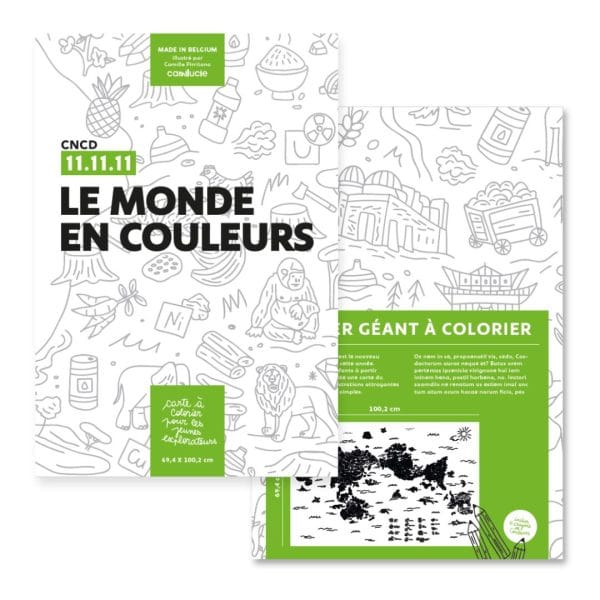 Le monde en couleurs - Carte géante à colorier