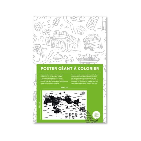 Le monde en couleurs - Carte géante à colorier – Image 2