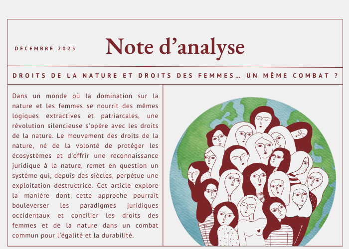 Note d'analyse : Droits de la nature et droits des femmes… un même combat ?