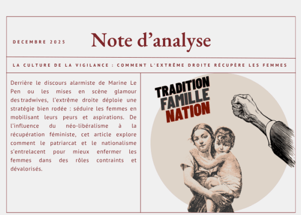 Note d'analyse : La culture de la vigilance : comment l’extrême droite récupère les femmes