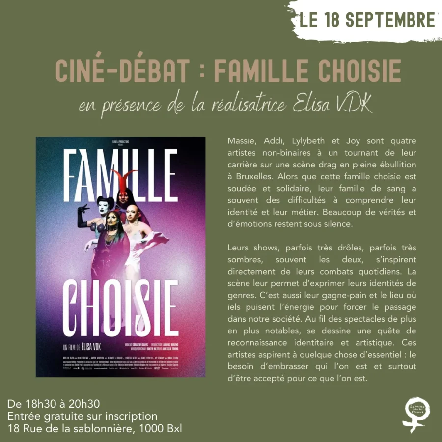 K’Fem septembre : Ciné débat  » Famille choisie » avec Elisa VDK