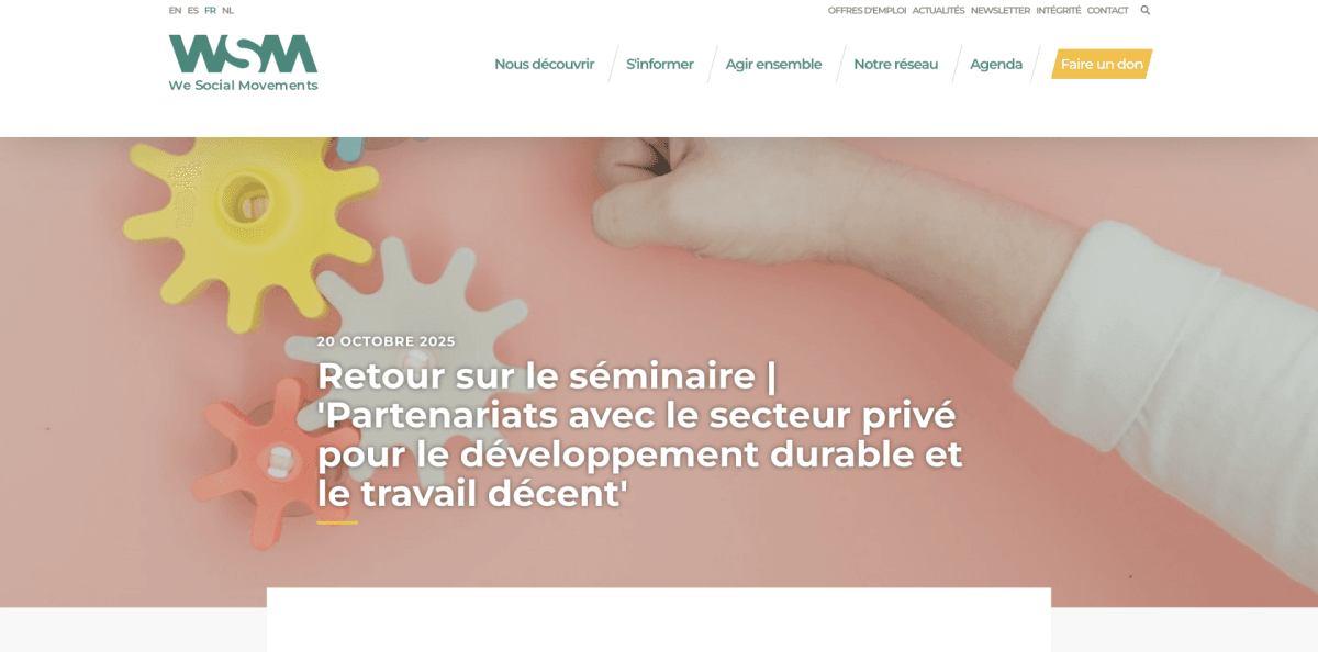  Retour sur l’événement « Travail décent ».