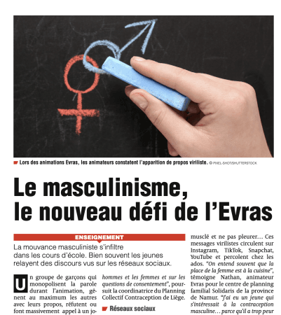 Le masculinisme s’infiltre dans les cours d’école : le nouveau défi de l’Évras