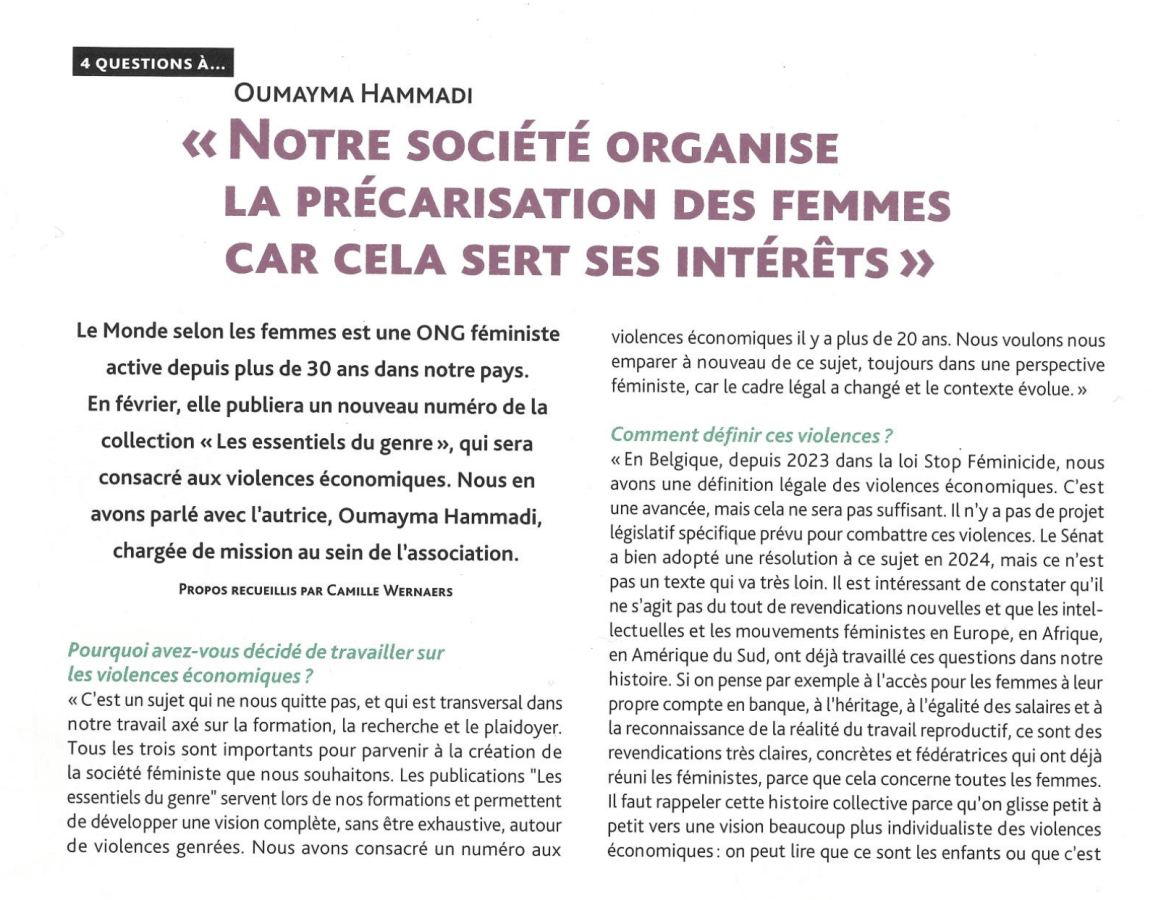 Notre société organise la précarisation des femmes par Axelle magazine