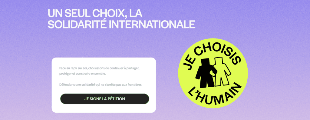 pétition face aux coupures du secteur de la coopération internationale