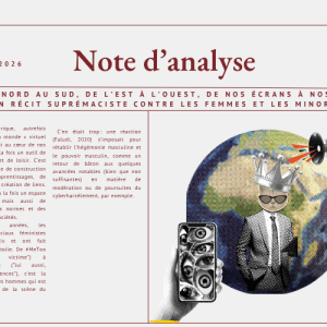 Note d'analyse : Du nord au sud, de l’est à l’ouest, de nos écrans à nos vies : un récit suprémaciste contre les femmes et les minorités